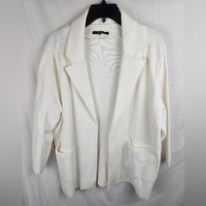 Quince Ivory 100% Organic Cotton Women's Blazer Sz XL